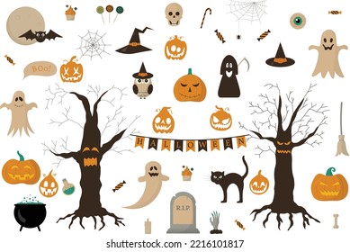 Halloween Clip arts Collection 1 (Editable file) - Vector Illustration