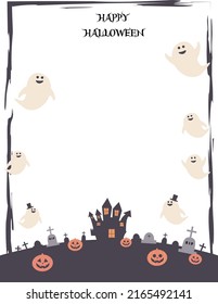 Halloween clip arts vertical frame.