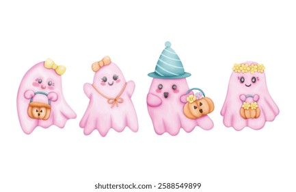 Halloween clipart, illustrations and design elements set.