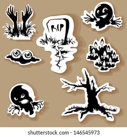 halloween clipart , vector set