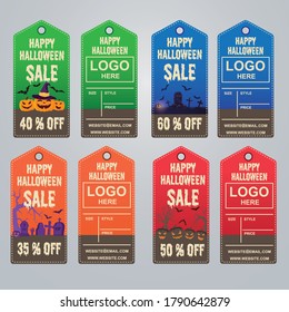 Halloween cloth tag vector design