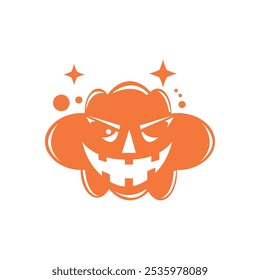 halloween cloud cartoon design vector illustration