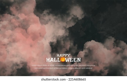 Halloween cloud smoke fog background vector design