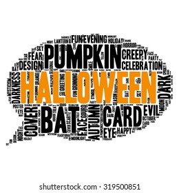 " halloween". Cloud of words