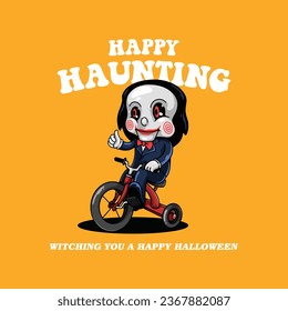 HALLOWEEN CLUB SCARY CHARACTER RETRO MASCOT