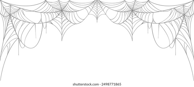 Halloween Cobweb frame Vector eps