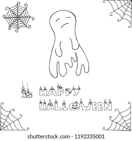 halloween, cobweb, ghost