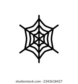 Halloween Cobweb Outline Icon Vector Illustration