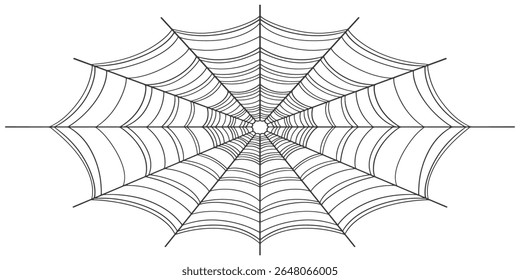 Halloween Cobweb, spider web Vector Isolated on Transparent Background. Vector eps