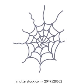 Halloween cobweb. Template for packaging, greeting card, banner, poster, print, web design. Hand Drawn vector illustration.