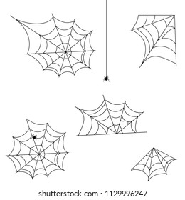 Halloween Cobweb Vector Frame Border And Dividers Isolated On White With Spider Web For Spiderweb Scary Design