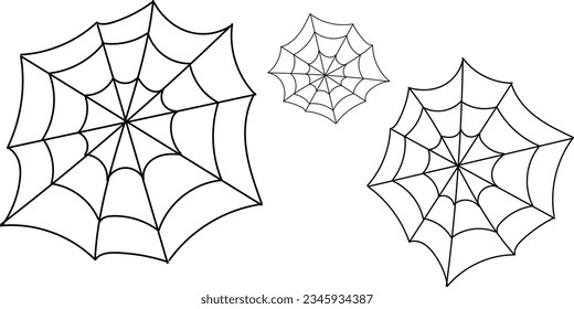 halloween cobweb vektorgrafik für Grußkartenhintergrund dekoration