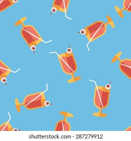 Halloween cocktail flat icon,eps10 seamless pattern background