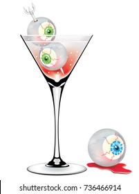 Halloween Cocktail vector on white background