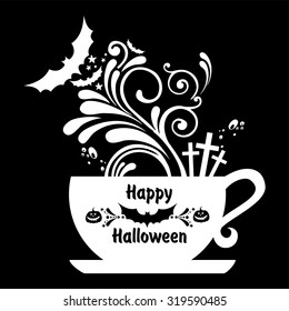 Halloween coffee. Vector illustration 