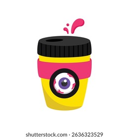 Halloween Coffee Vector style icon. Eps 10 file