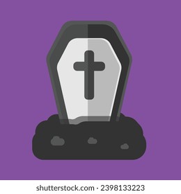 Halloween coffin a casket icon
