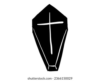 Halloween Coffin for Decoration Illustration