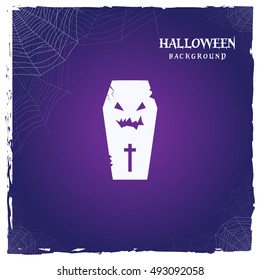 halloween coffin. horror background