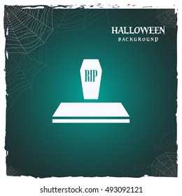 halloween coffin. horror background