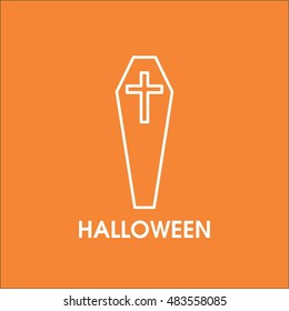 Halloween coffin icon