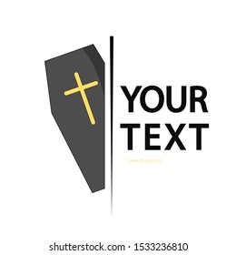 Halloween Coffin icon isolated on white background.