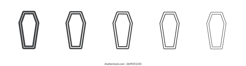 Halloween coffin icon simple illustration collection symbol