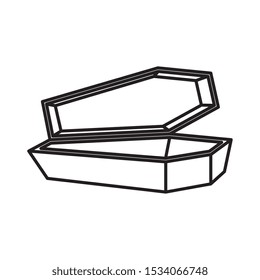 halloween coffin spooky isolated icon vector illustration design