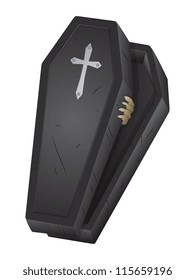 Halloween Coffin Vector