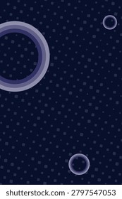 Halloween cold specter stock-ready backdrop combining smooth ring circles composition and pill corner square texture with varied scale pattern