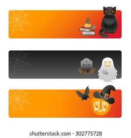 Halloween collection of banners.
