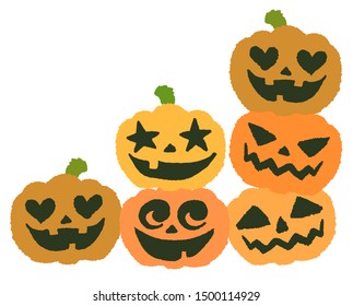 Halloween, a collection of haunted pumpkins