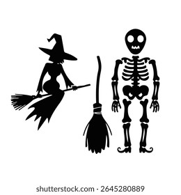 Halloween collection vector design with black color