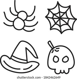 halloween collection vector style. illustration for content, banner, poster, greeting card.