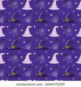 Coleção de Halloween - Witchy Stars padrão sem costura