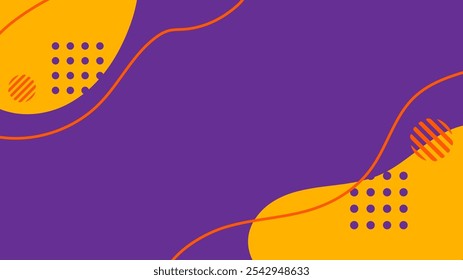 Halloween color banner of abstract shapes background