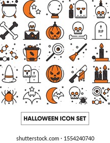 Halloween With Color Icon Set