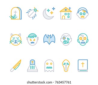 Halloween color icons