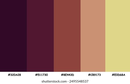 Halloween Color Scheme has Five beautiful colors, a color swatch, catalog samples, and trendy multicolored pallets. Vector illustration, Background
