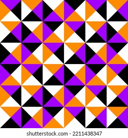 A Halloween color shade geometric vector illustration of abstract seamless pattern for using as a wallpaper background