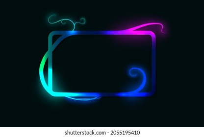 Halloween colored frame with tentacles