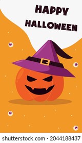 Halloween colorful bright web banner congratulation - Vector illustration