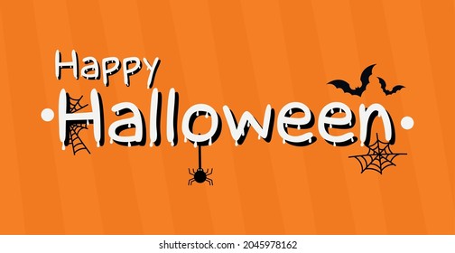 Halloween colorful bright web banner congratulation - Vector illustration