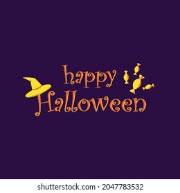 Halloween colorful bright web banner congratulation - Vector illustration