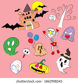 Halloween Colorful Character Desing Funny