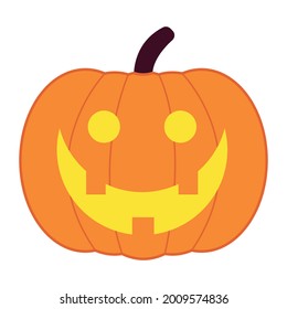 Halloween colorful pampkin logo.Color pumpkin icon on white background. Vector pumpkin illustration. Simple illlustration of halloween pumpkin.