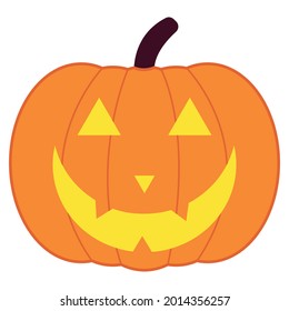 Halloween colorful pampkin logo.Color pumpkin icon on white background. Vector pumpkin illustration. Simple illlustration of halloween pumpkin.