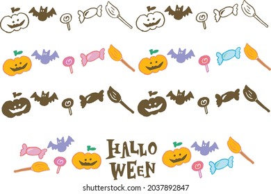 Halloween colorful and pop line illustration