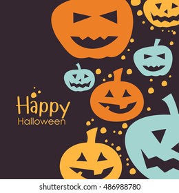 Halloween, colorful pumpkins