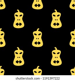 Halloween colorful seamless pattern. Seamless background with Jack of the lantern. Mystic pattern with pumpkins on color background. Vector illustration.